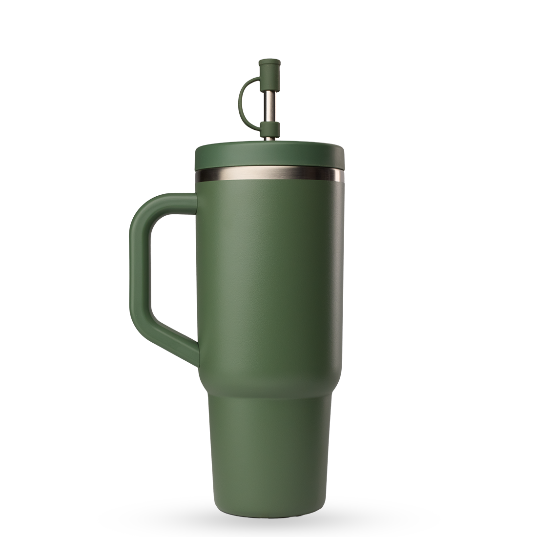 Qwetch Travel Cup termohrnek 900 ml mat kaki s brčkem