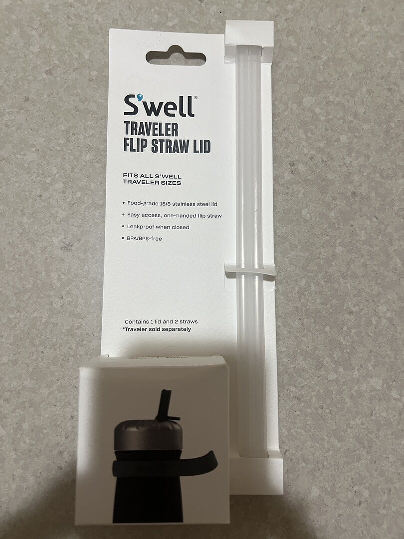 S'well Traveler Flip Straw víčko s brčkem náhradní