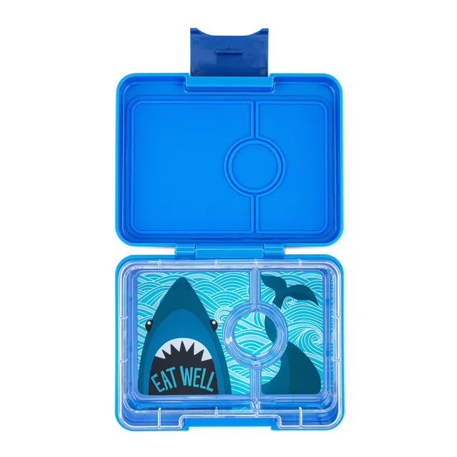 Yumbox Snack svačinový box Surf Blue Shark 3 přihrádky
