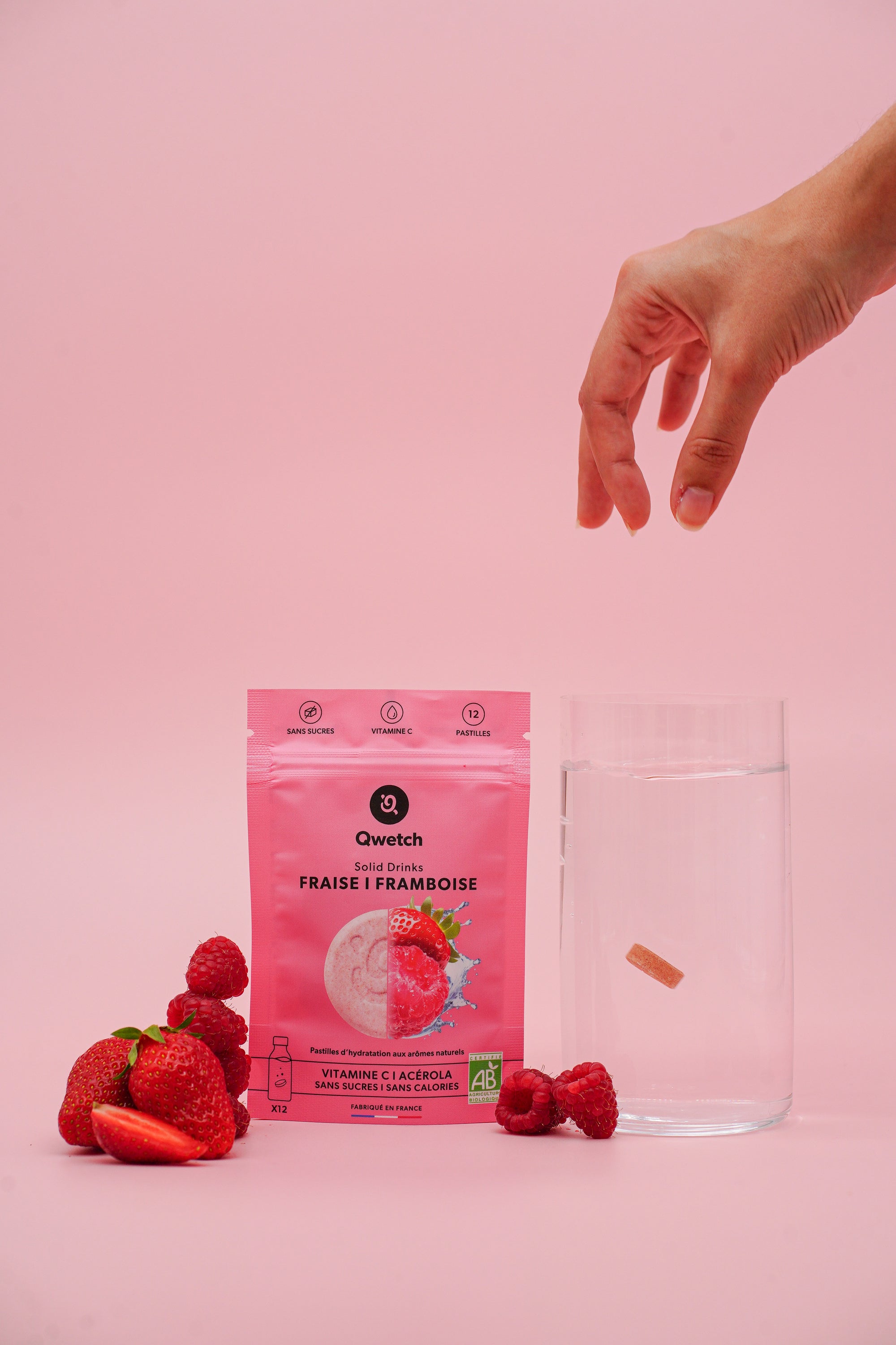 Qwetch Solid Drinks Routine Box Pastel Rose sada jahoda