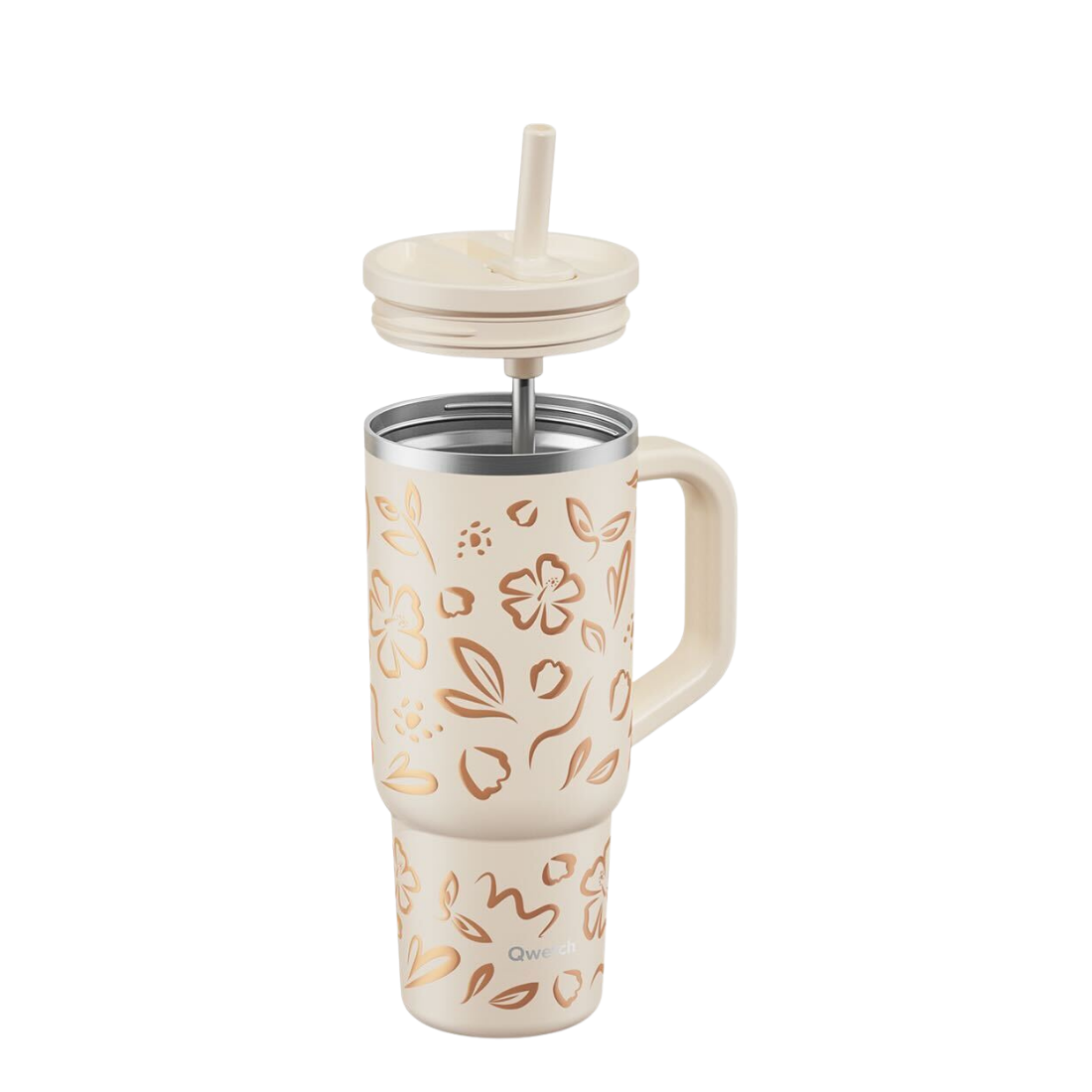 Qwetch Moani Travel Cup termohrnek 900 ml pískový nerez