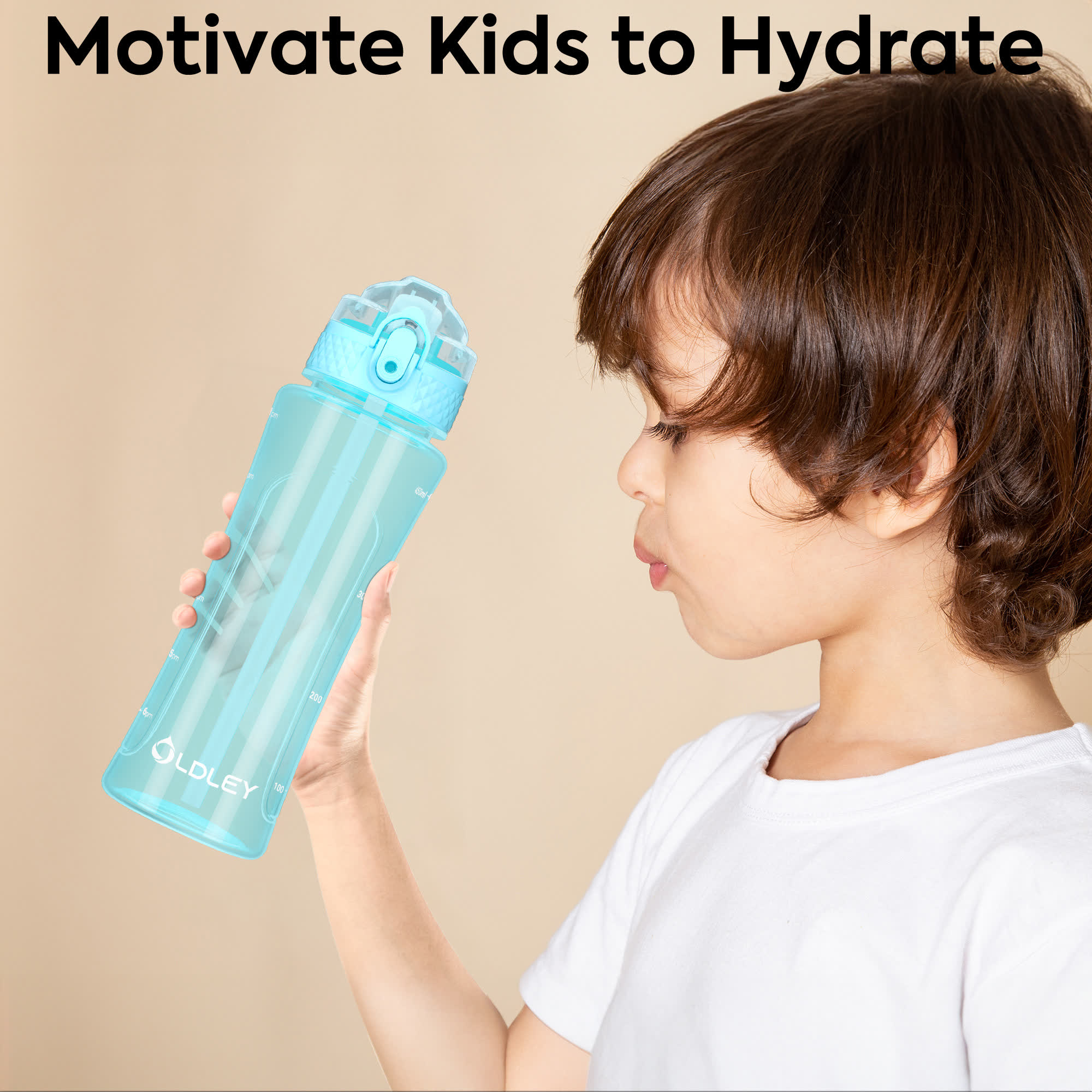 OLDLEY Kids sportovní láhev 450 ml modrá transparentní