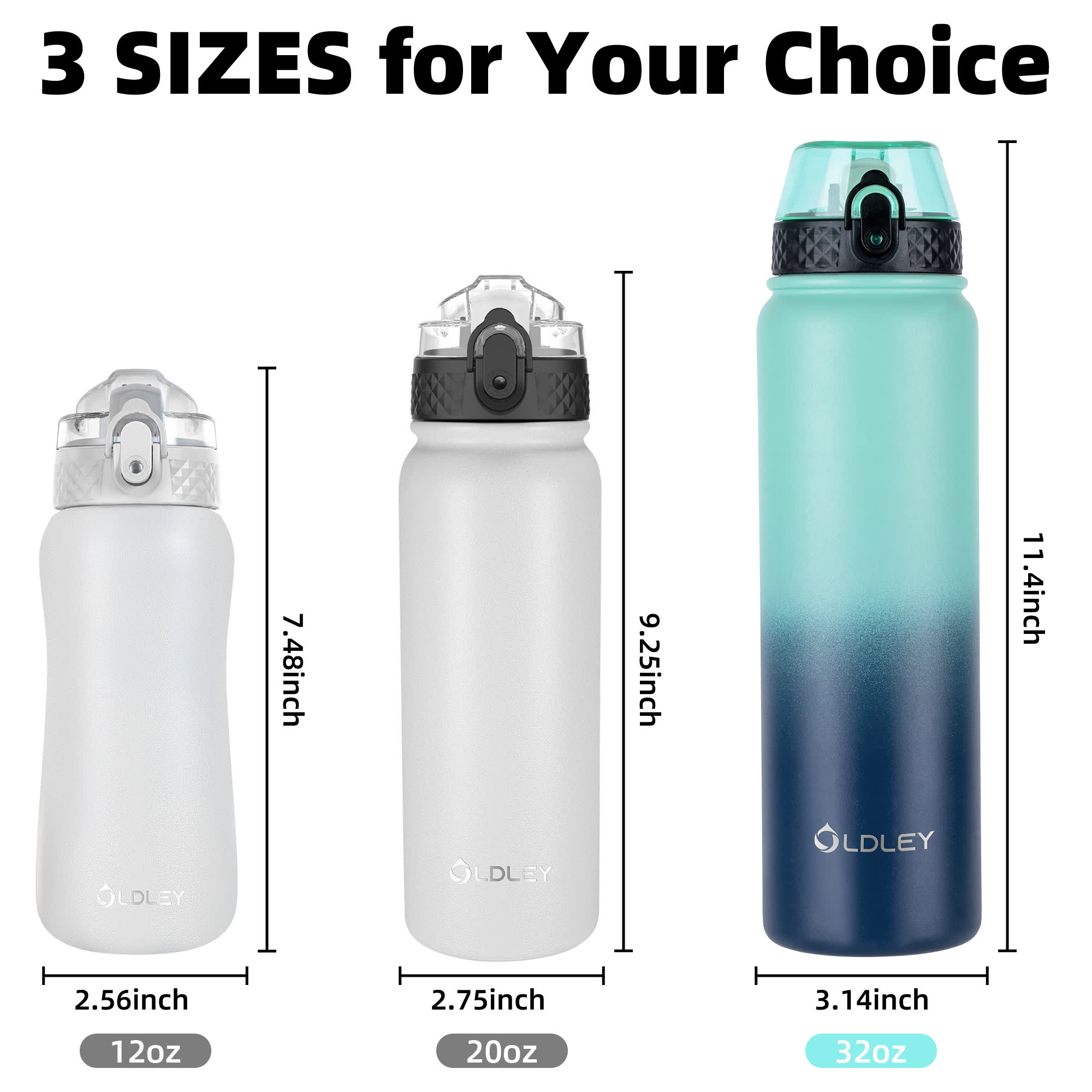 OLDLEY 32oz termoláhev Gradient Blue 950ml nerez