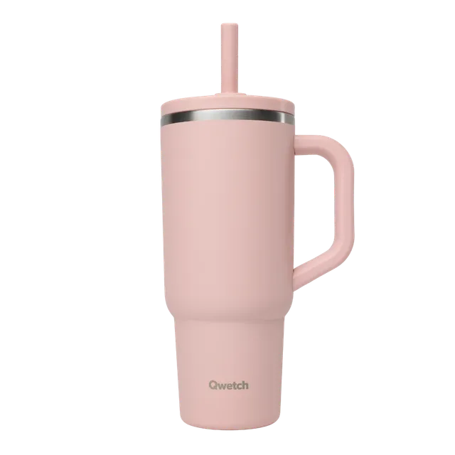 Qwetch Pastel termohrnek 900 ml světle růžová