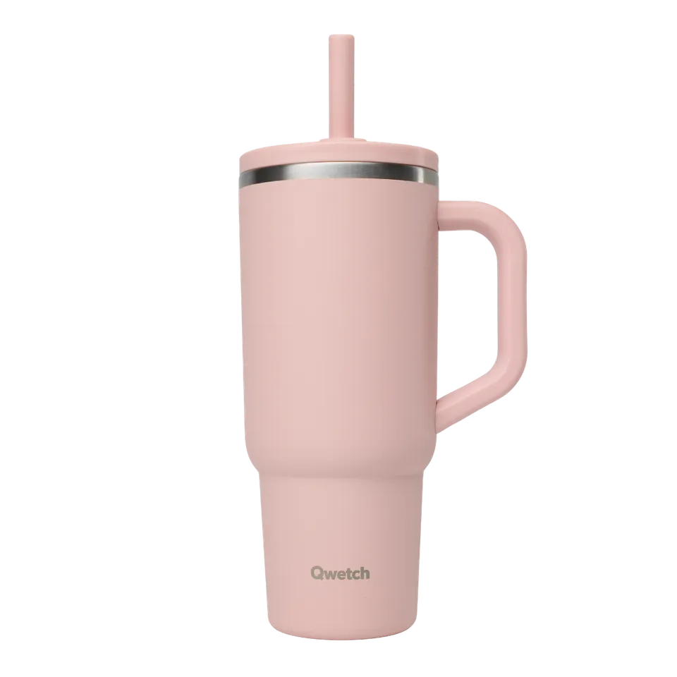 Qwetch Pastel termohrnek 900 ml světle růžová