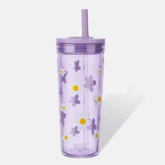 BUILT New York Bedford Straw Seal kelímek Black Daisy 590 ml