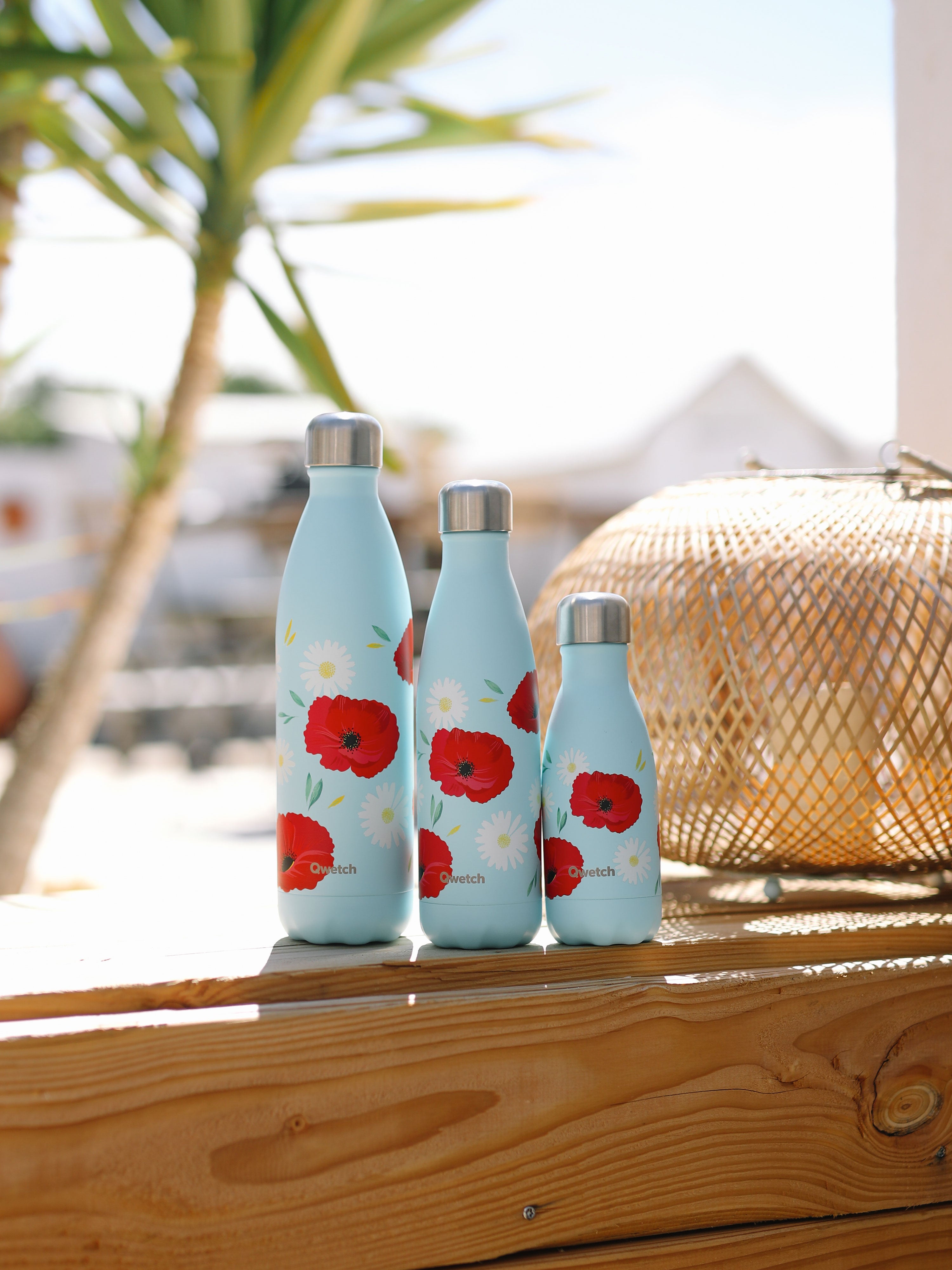 Qwetch Originals Coquelicot termo láhev 500 ml nerez
