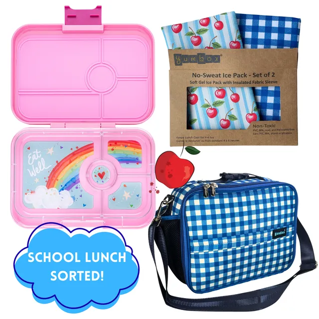 Yumbox Tapas svačinový box + velká termo taška Vichy sada