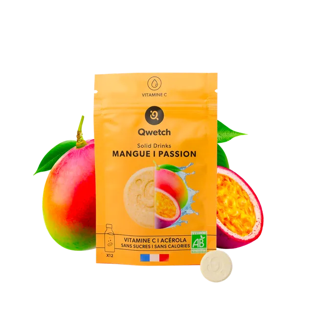 Qwetch Solid Drinks Bio pastilky Mango Passion 12 ks