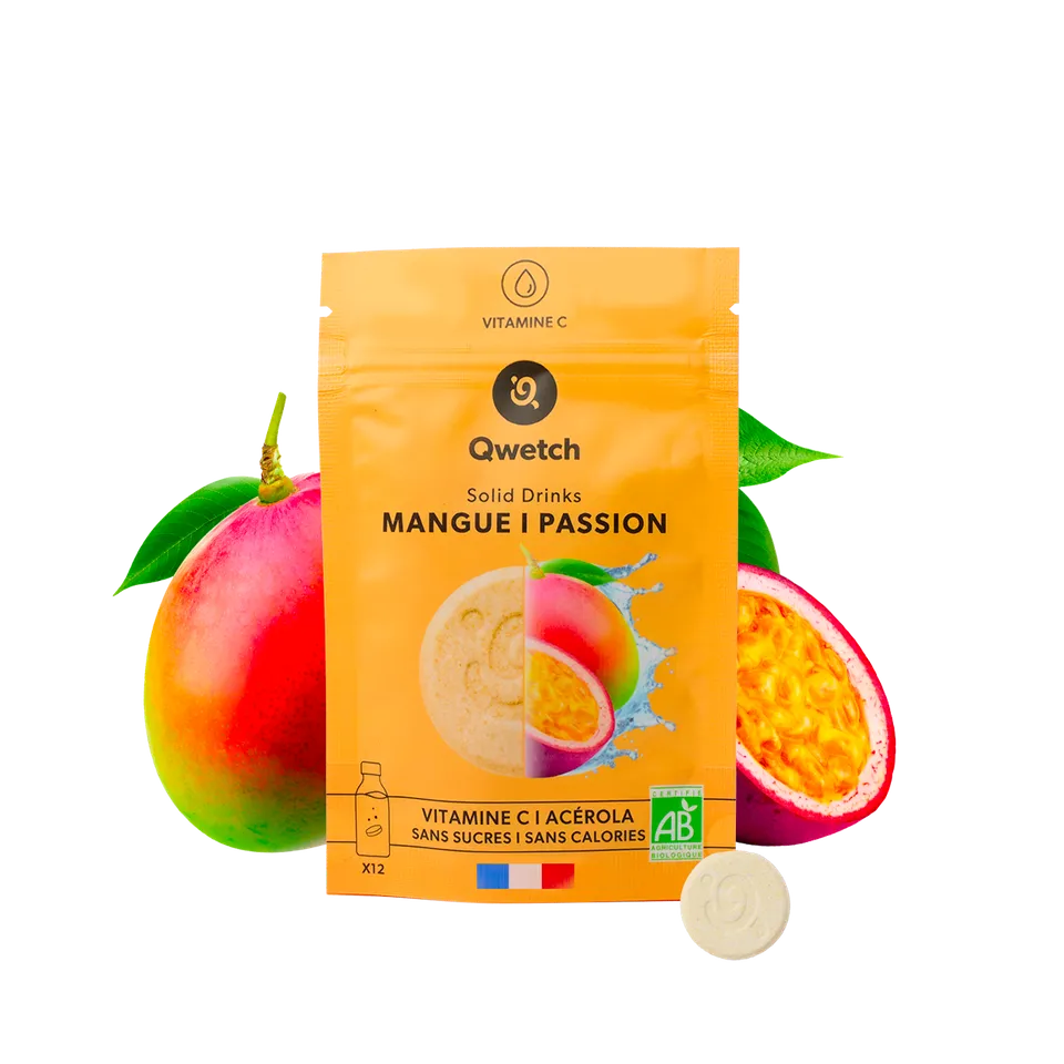Qwetch Solid Drinks Bio pastilky Mango Passion 12 ks
