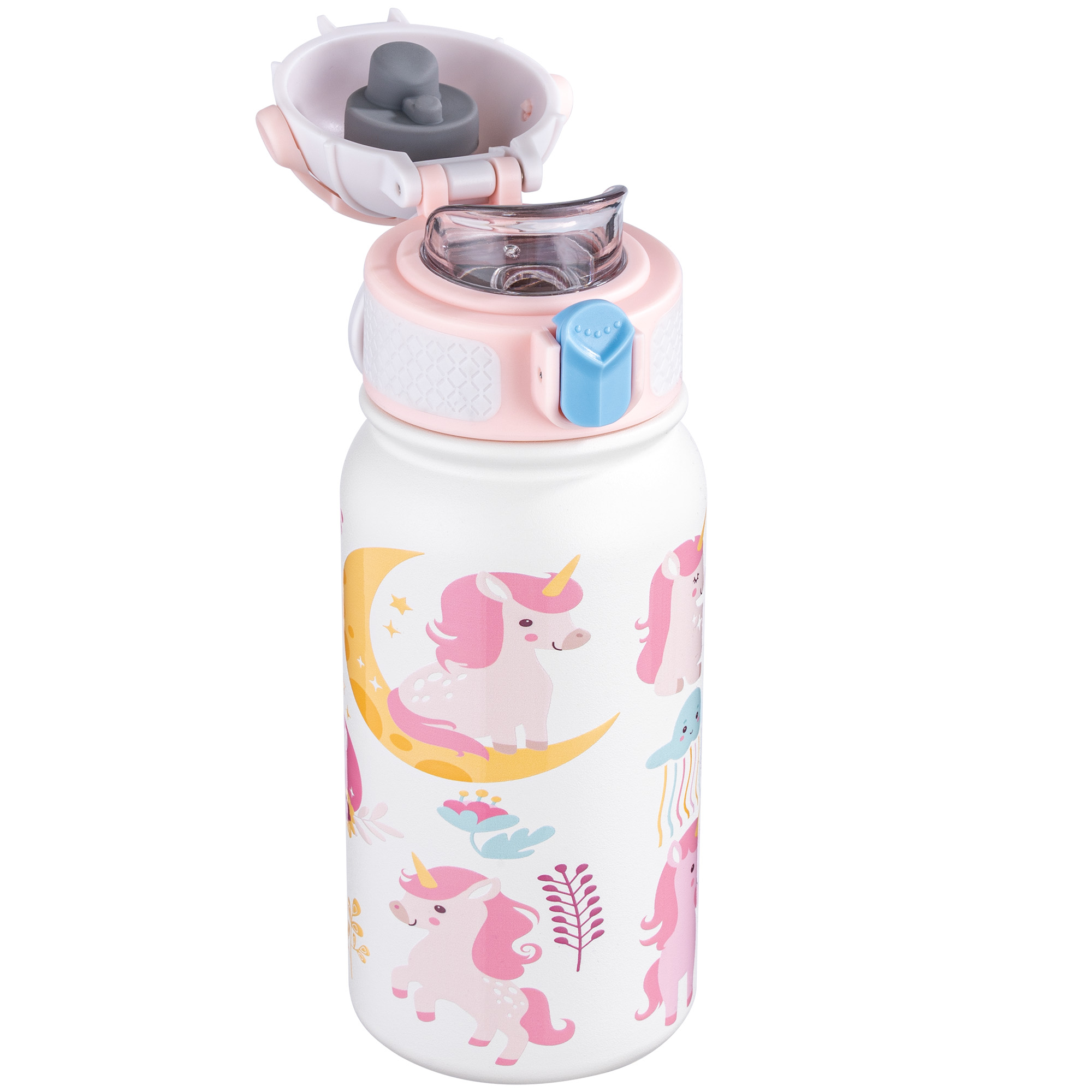 OLDLEY Kids 12oz dětská termoska Unicorn bílá 350 ml