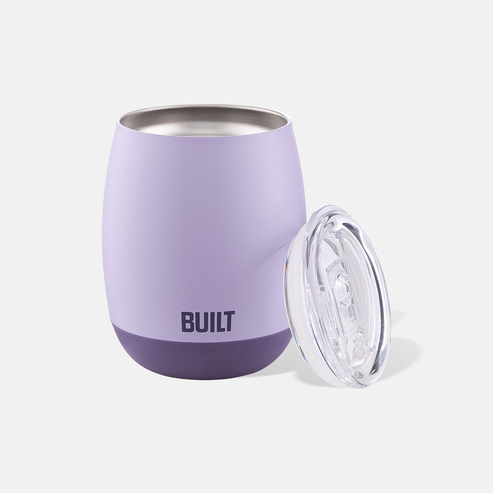 BUILT Cascade Wine Tumbler 12oz Concrete Grey nerez