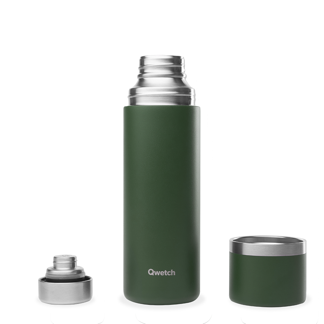 Qwetch Thermo termoska 750 ml khaki matná nerez