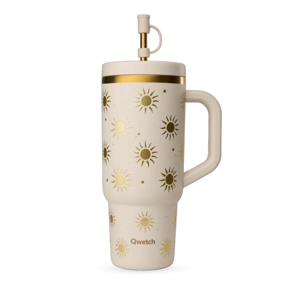 Qwetch Evasion travel cup termohrnek 900 ml Sable s brčkem