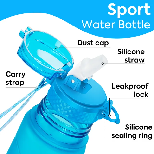 Oldley Sport modrá dětská láhev 450 ml nerezová