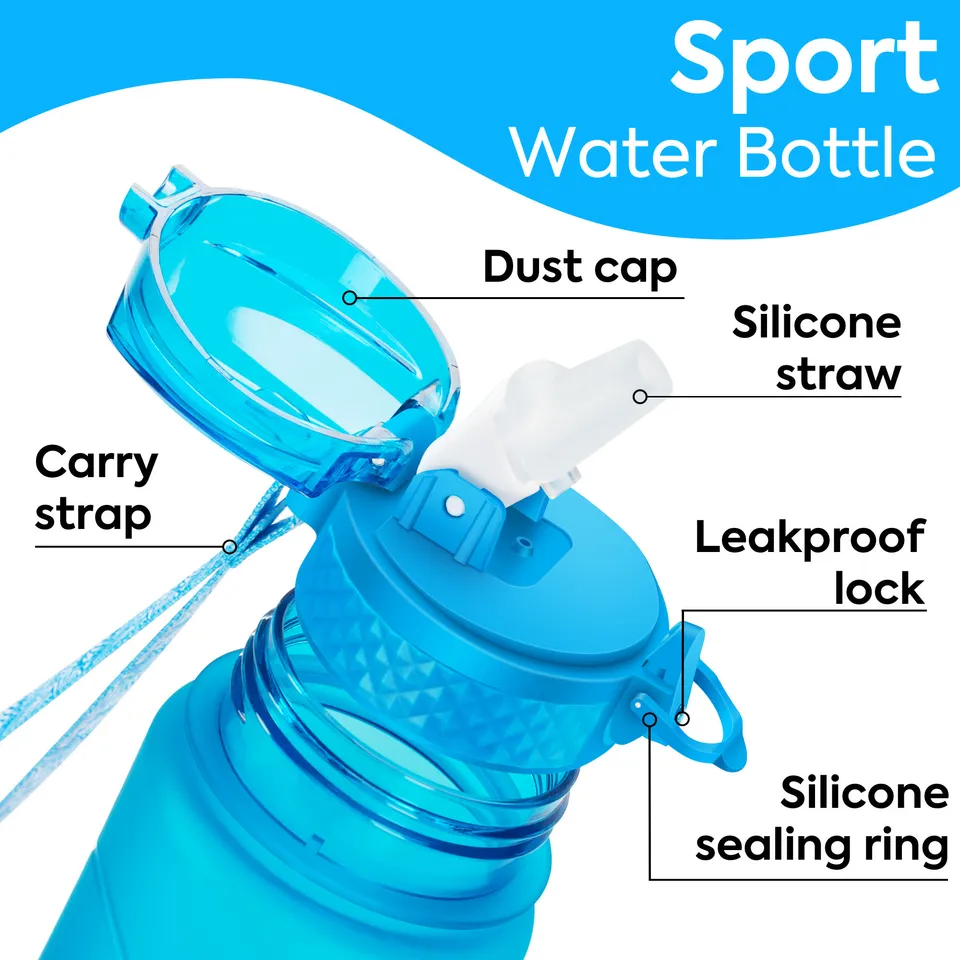 Oldley Sport modrá dětská láhev 450 ml nerezová