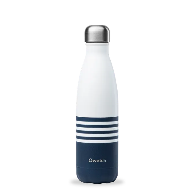 Qwetch Originals Marinière Bleu termo láhev 500 ml nerez