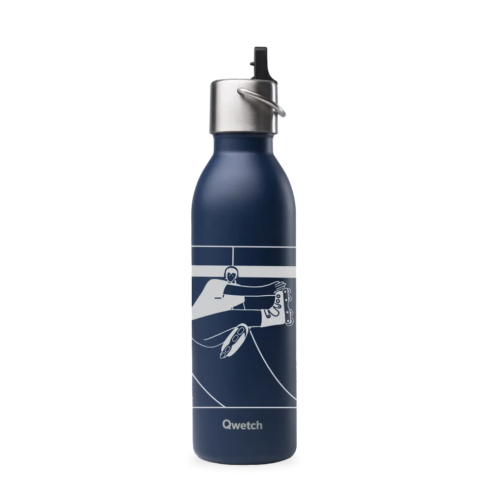 Qwetch Active Roller termo láhev 600 ml sportovní nerez