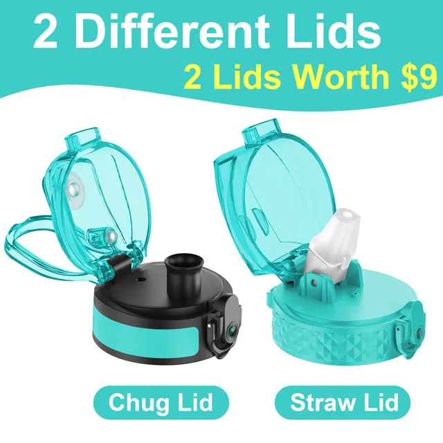 Oldley Dual Lid dětská láhev 450 ml mint-fialová plast