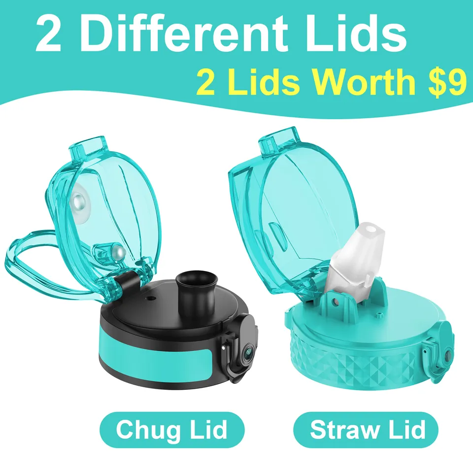 Oldley Dual Lid dětská láhev 450 ml mint-fialová plast