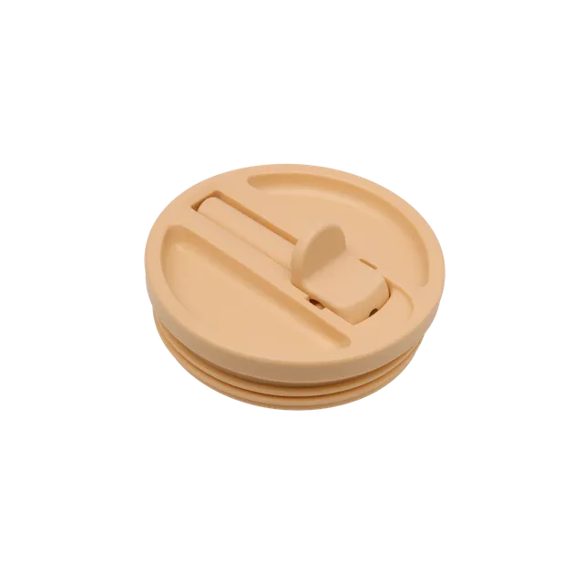 Qwetch Travel Cup Bouchon étanche víčko 900 ml abricot se slámkou