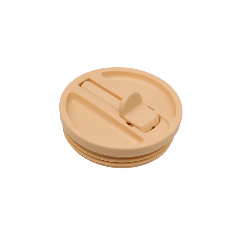 Qwetch Travel Cup Bouchon étanche víčko 900 ml abricot se slámkou