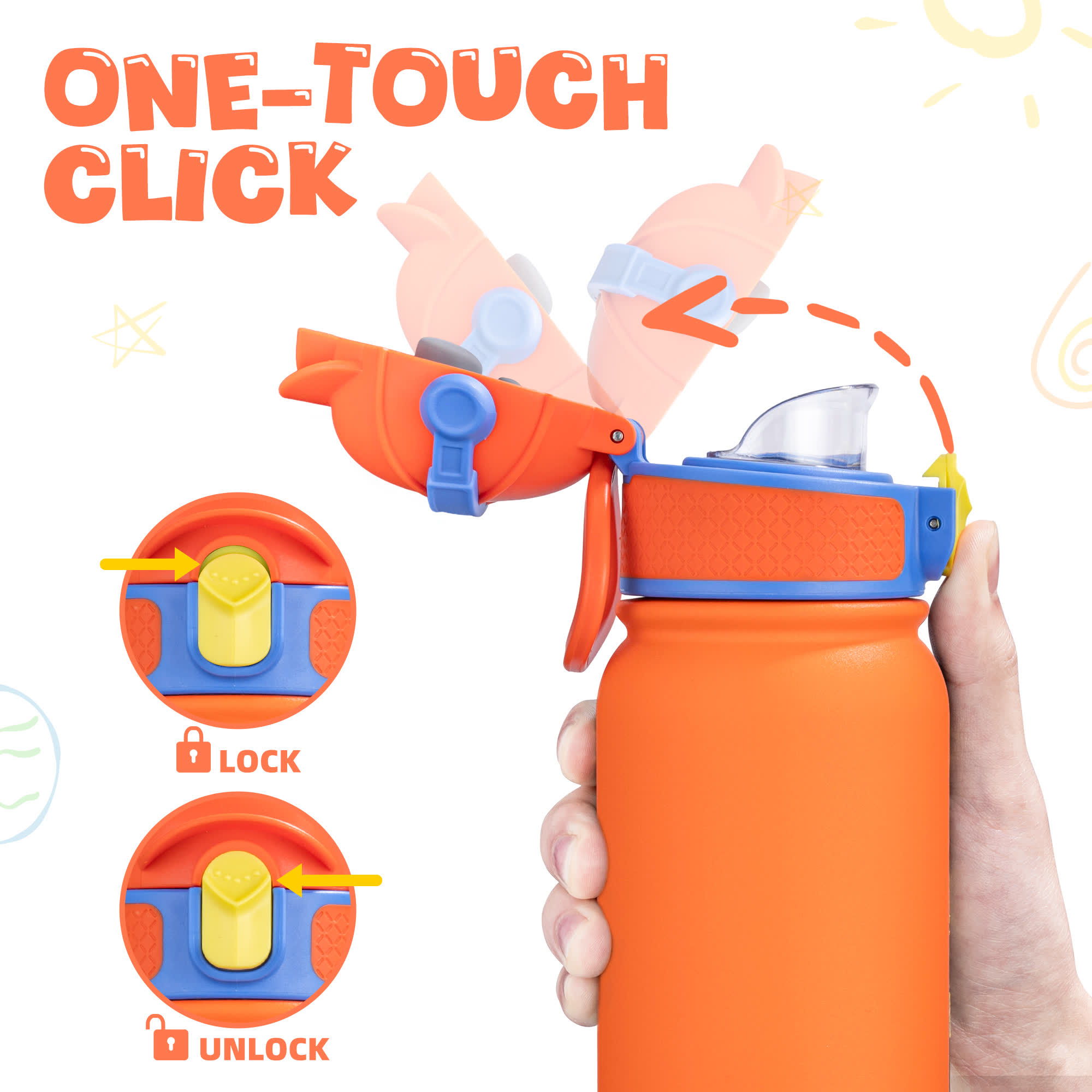 OLDLEY Kids termoska 12oz oranžová matná basketbal