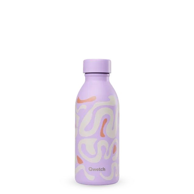 Qwetch Icon Waves Lavande termoláhev 500 ml vzor