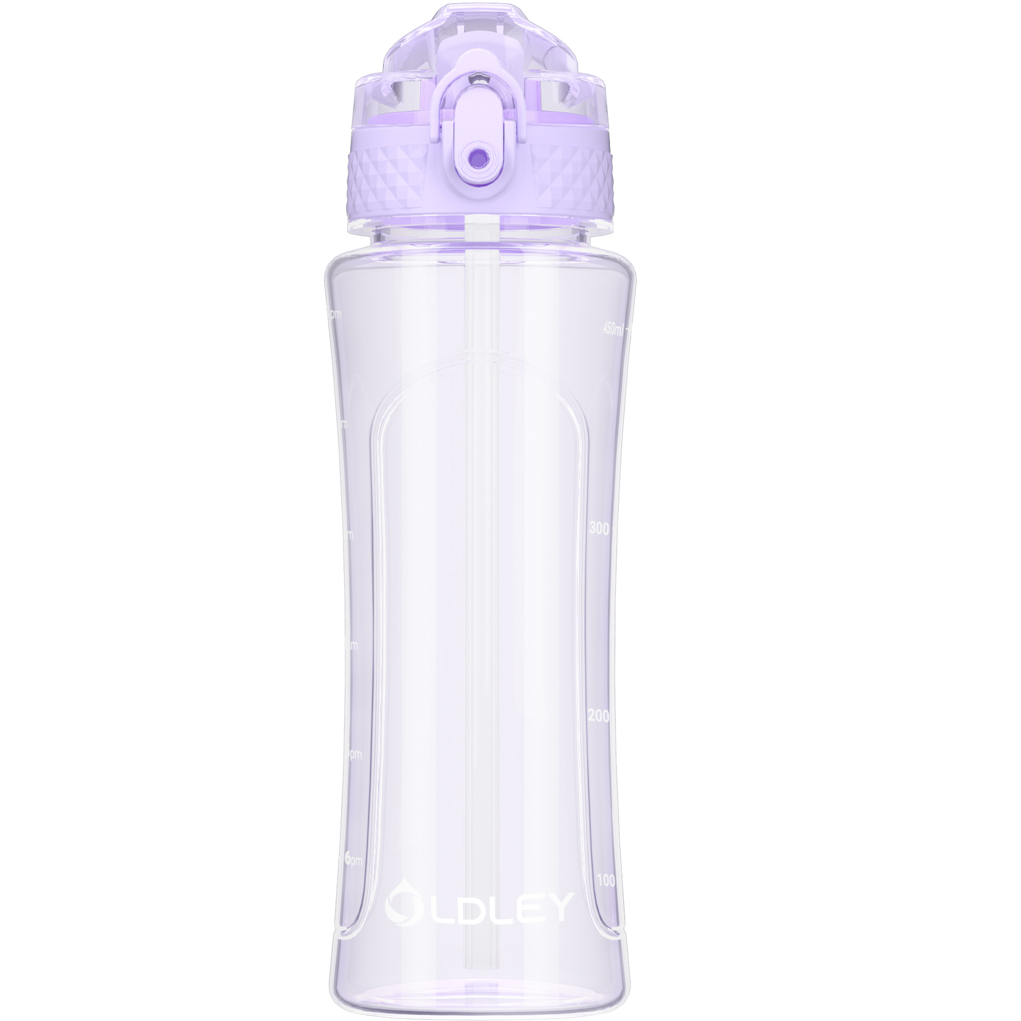 Oldley Kids průhledná láhev 450 ml fialová sportovní
