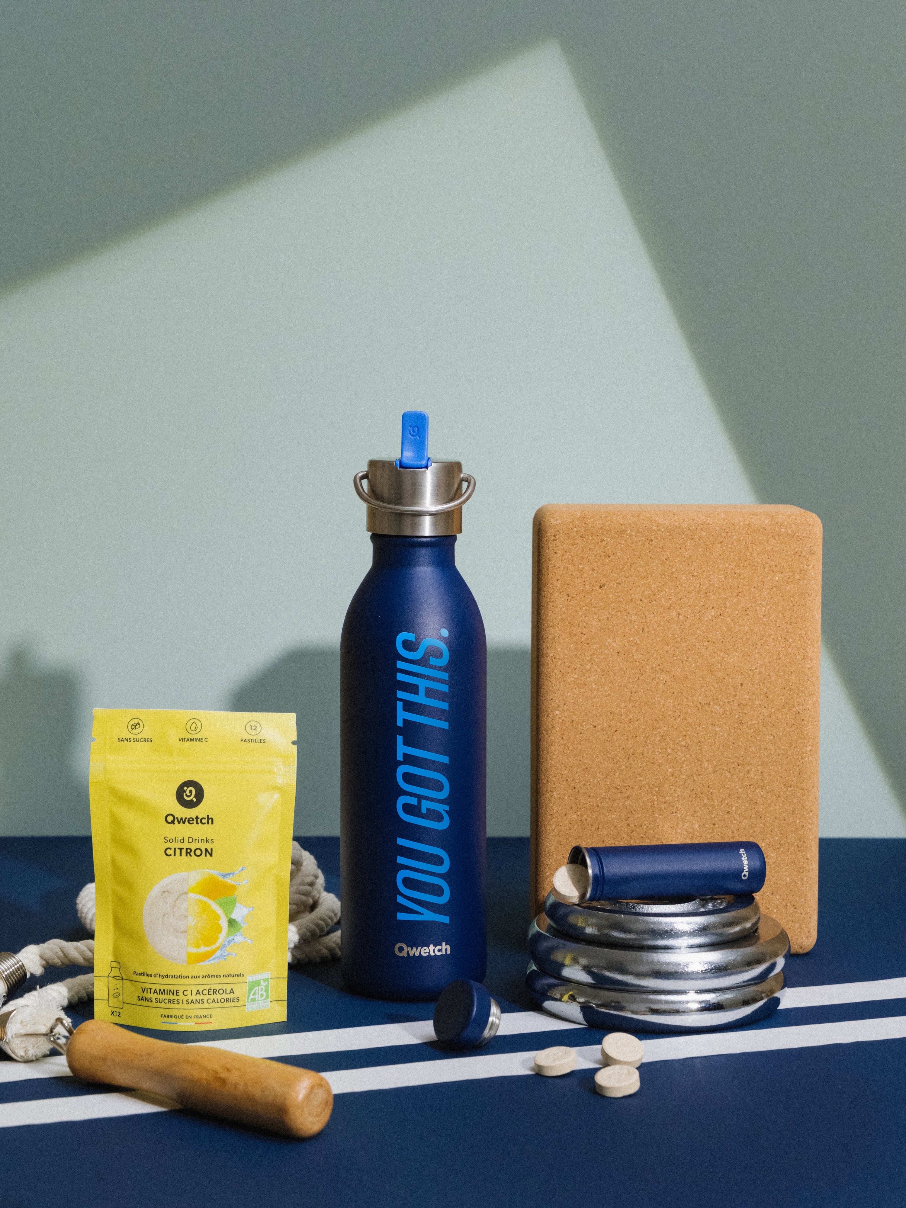 Qwetch Active Level Up Bleu termoláhev 600 ml