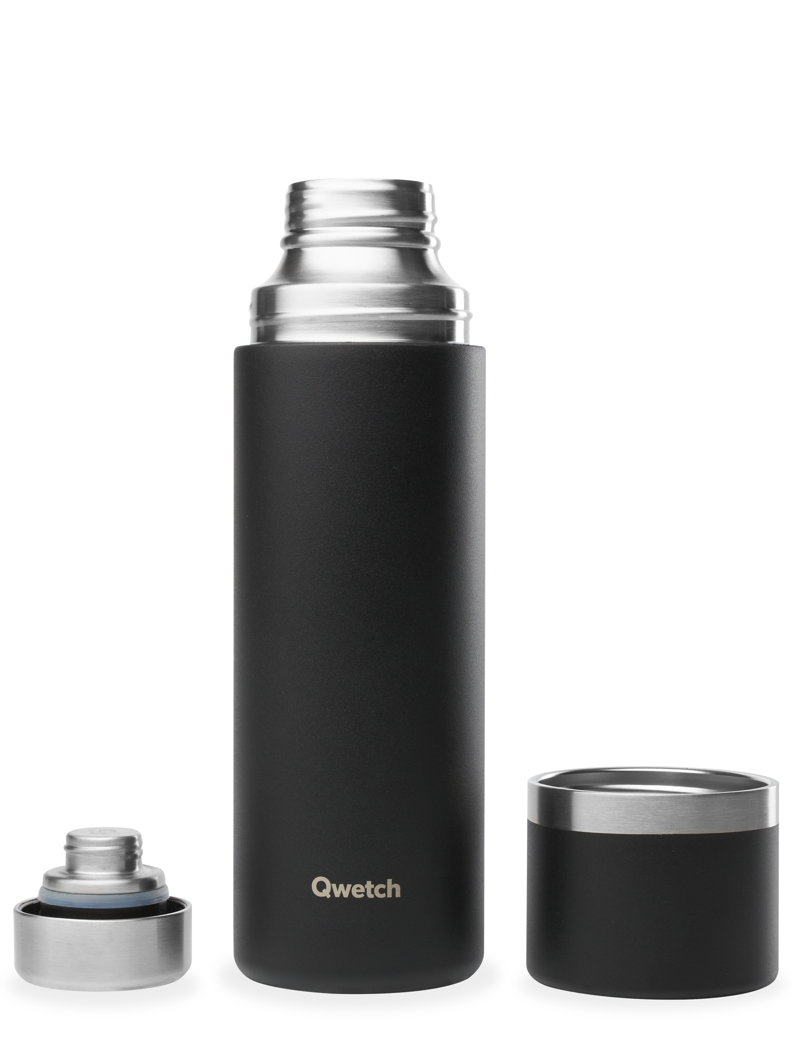 Qwetch Thermo termoska 750 ml matná černá nerez