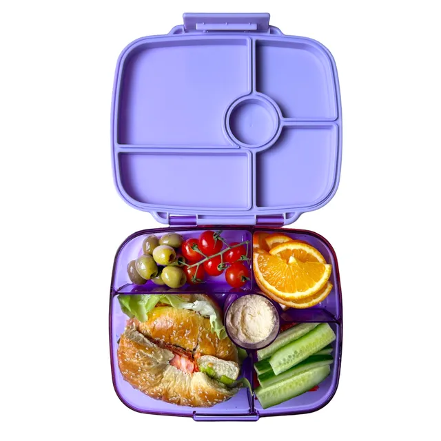 Yumbox Go Large svačinový box 5 přihrádek Kyoto Purple
