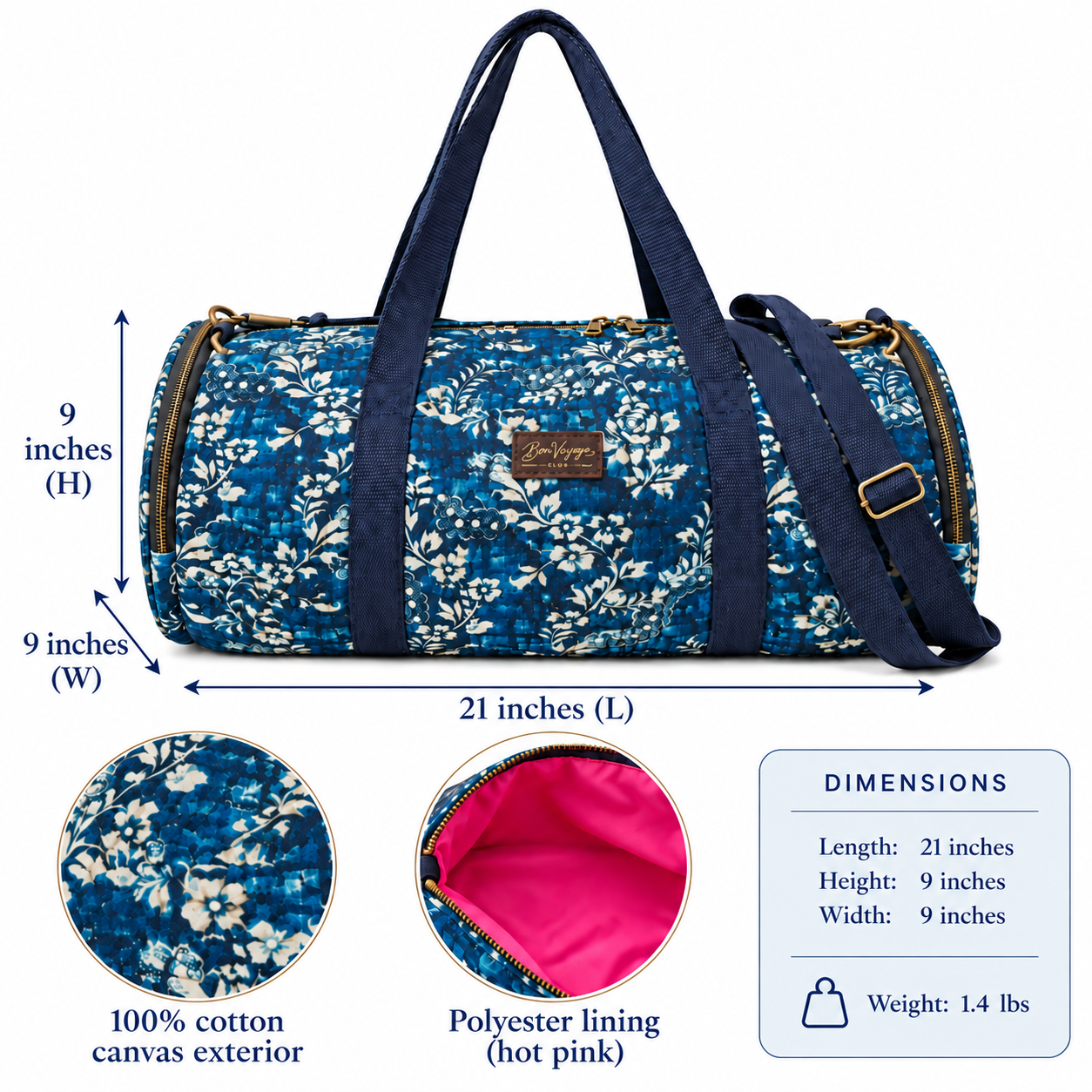 Yumbox Weekender Duffle cestovní taška mirabeau blue