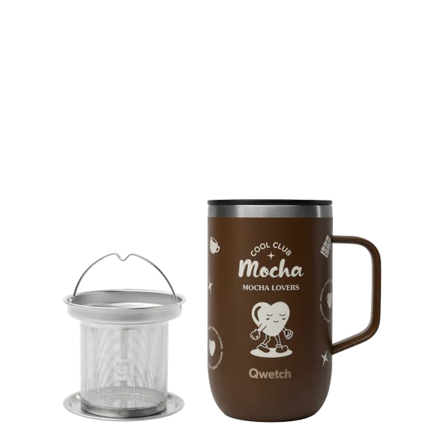Qwetch Cool Club Chocolat hrnek se sítkem 470 ml