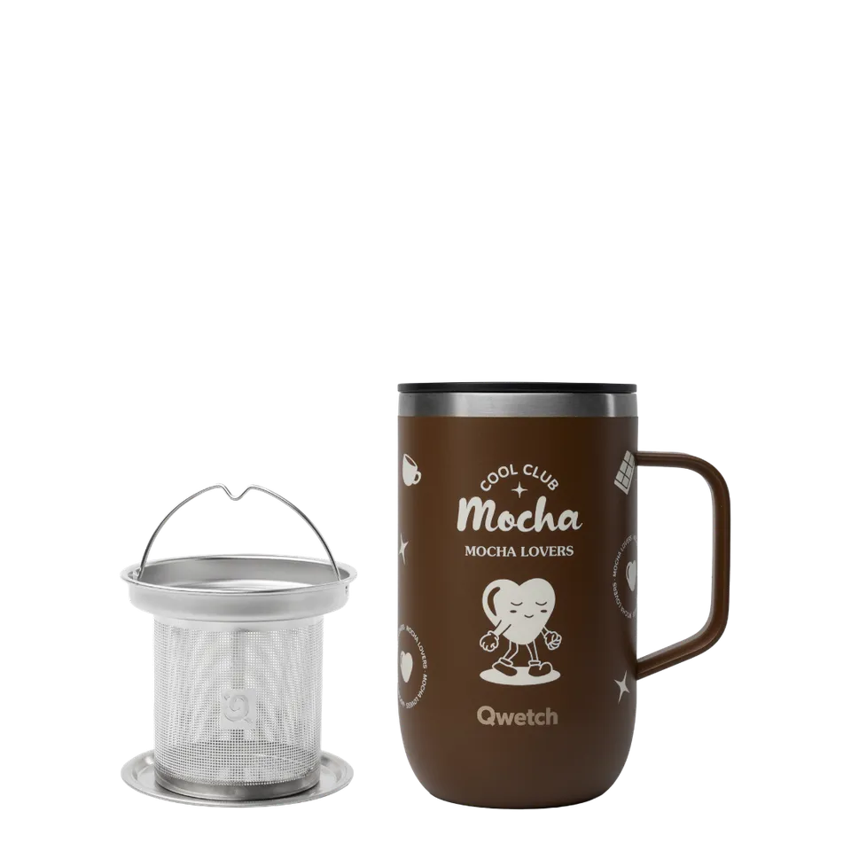 Qwetch Cool Club Chocolat hrnek se sítkem 470 ml
