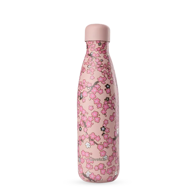 Qwetch Originals Flowers Pastel Rose termo láhev 500 ml nerez