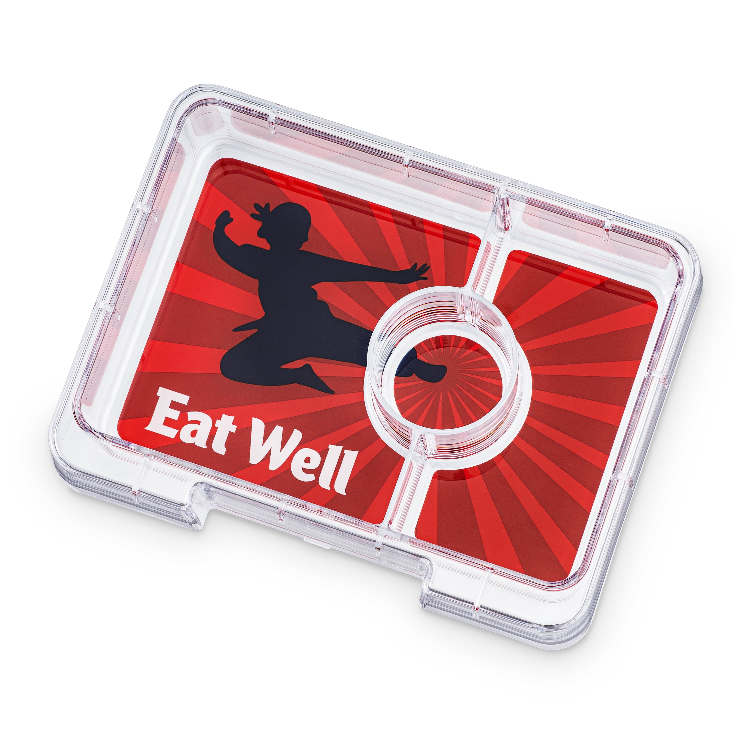 Yumbox Snack svačinový box Ninja Blue Kung Fu Tray 3 přihrádky