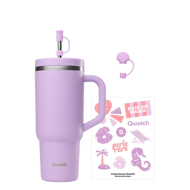 Qwetch Travel Cup Lavande termohrnek 900 ml sada