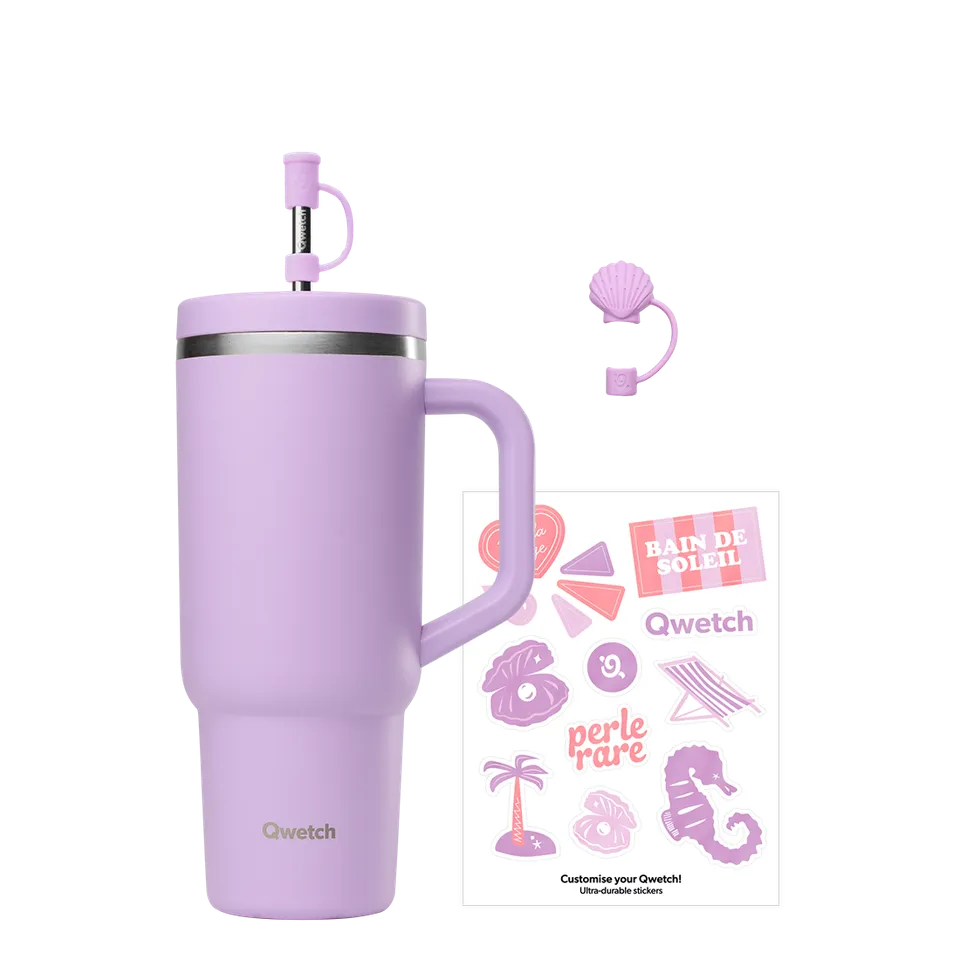 Qwetch Travel Cup Lavande termohrnek 900 ml sada