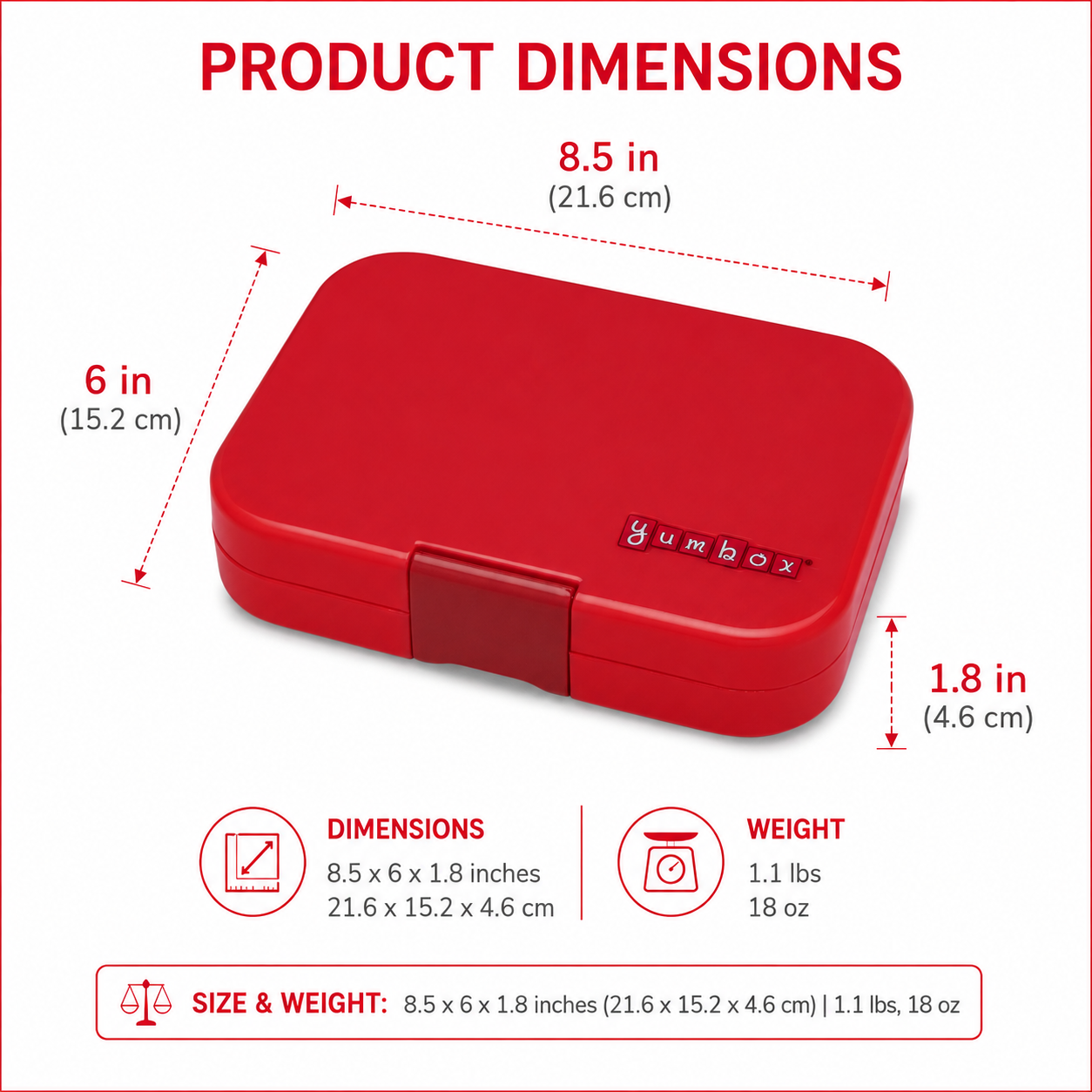 Yumbox Original Wow Red Cats Dogs svačinový box 6 přihrádek