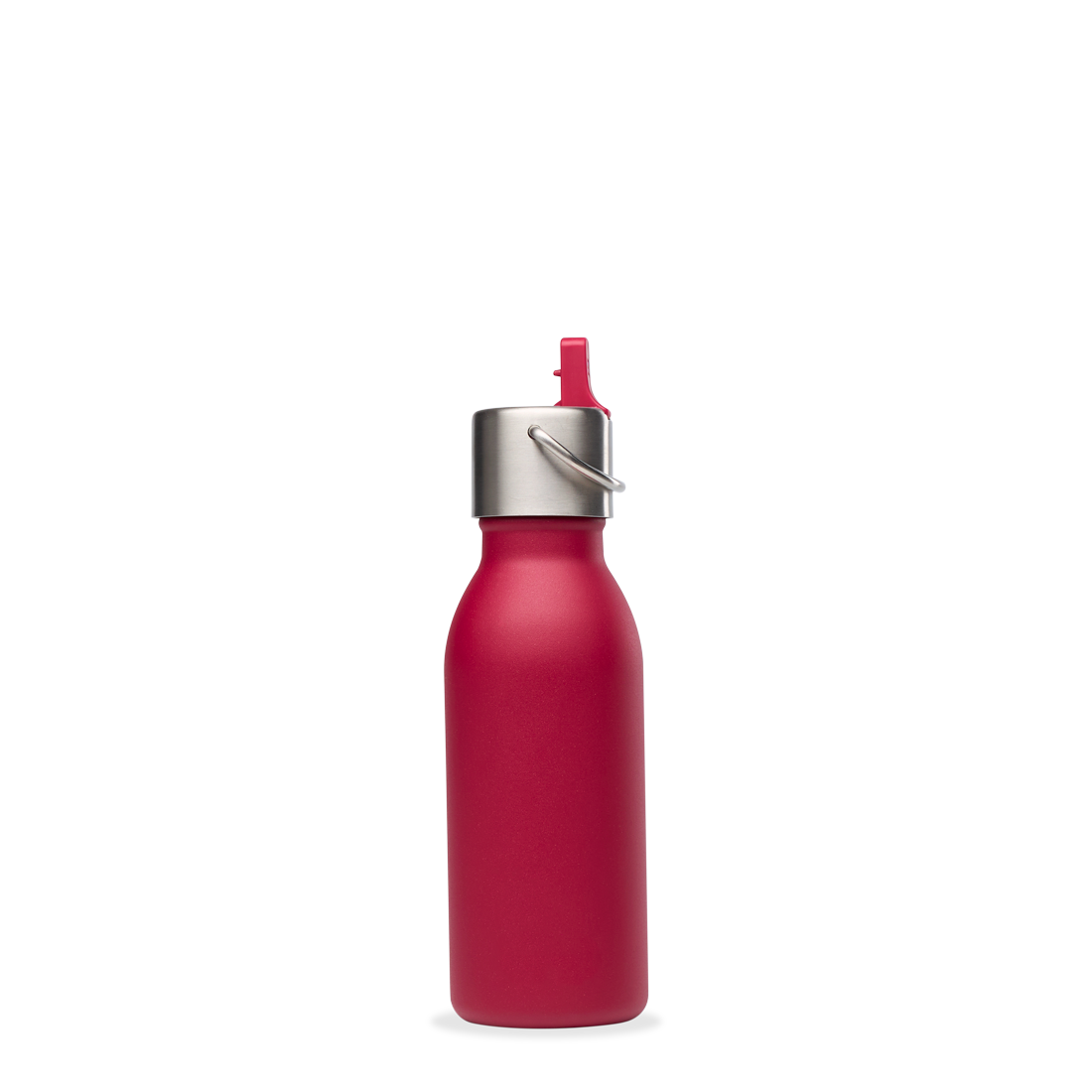 Qwetch Kids Matt bordó termoláhev 350 ml s brčkem