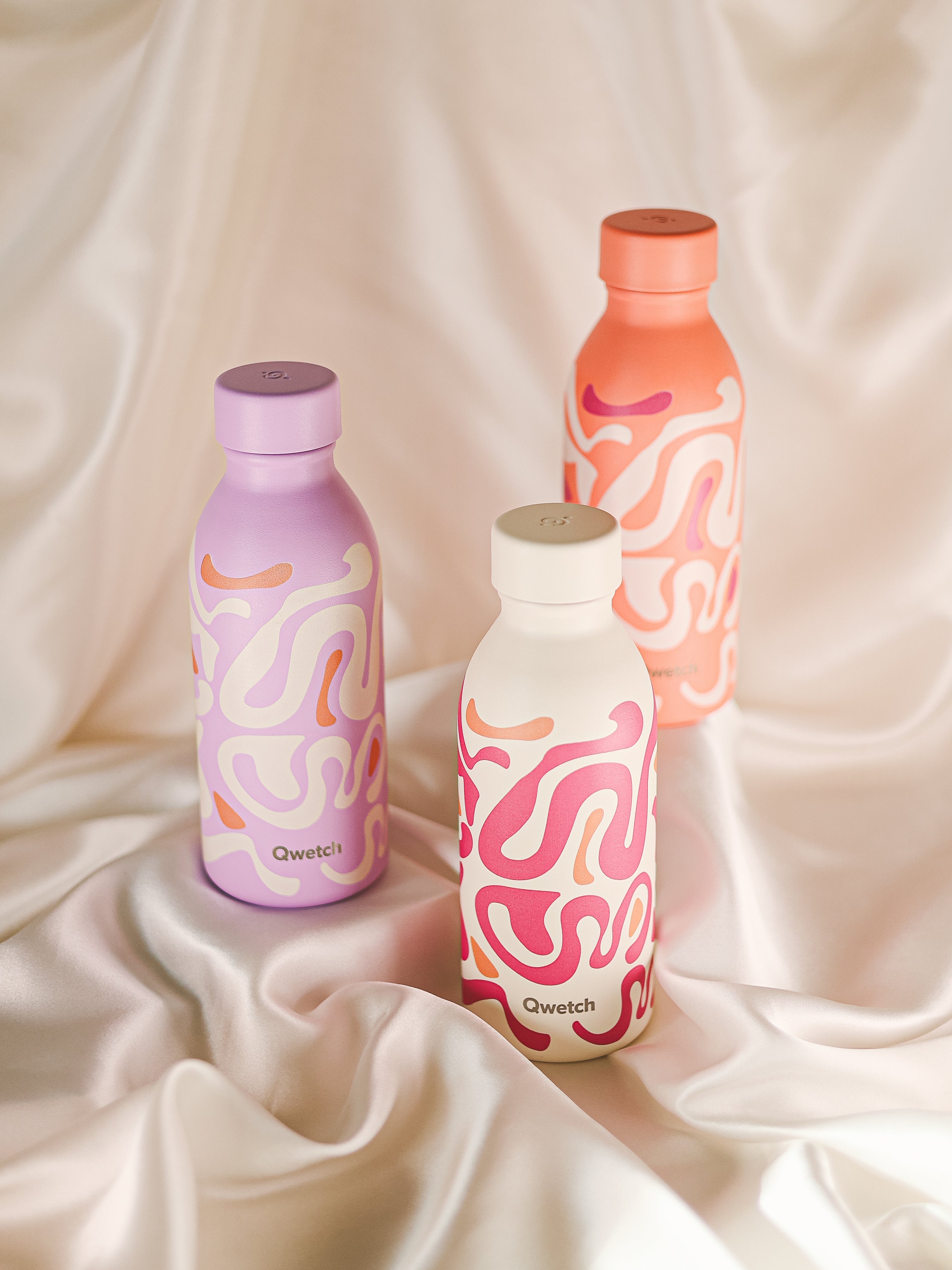 Qwetch Icon Waves Sable termoláhev 500 ml vzor