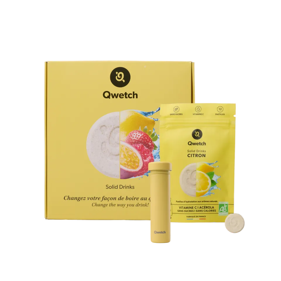 Qwetch Solid Drinks citron dárková sada 12 ks