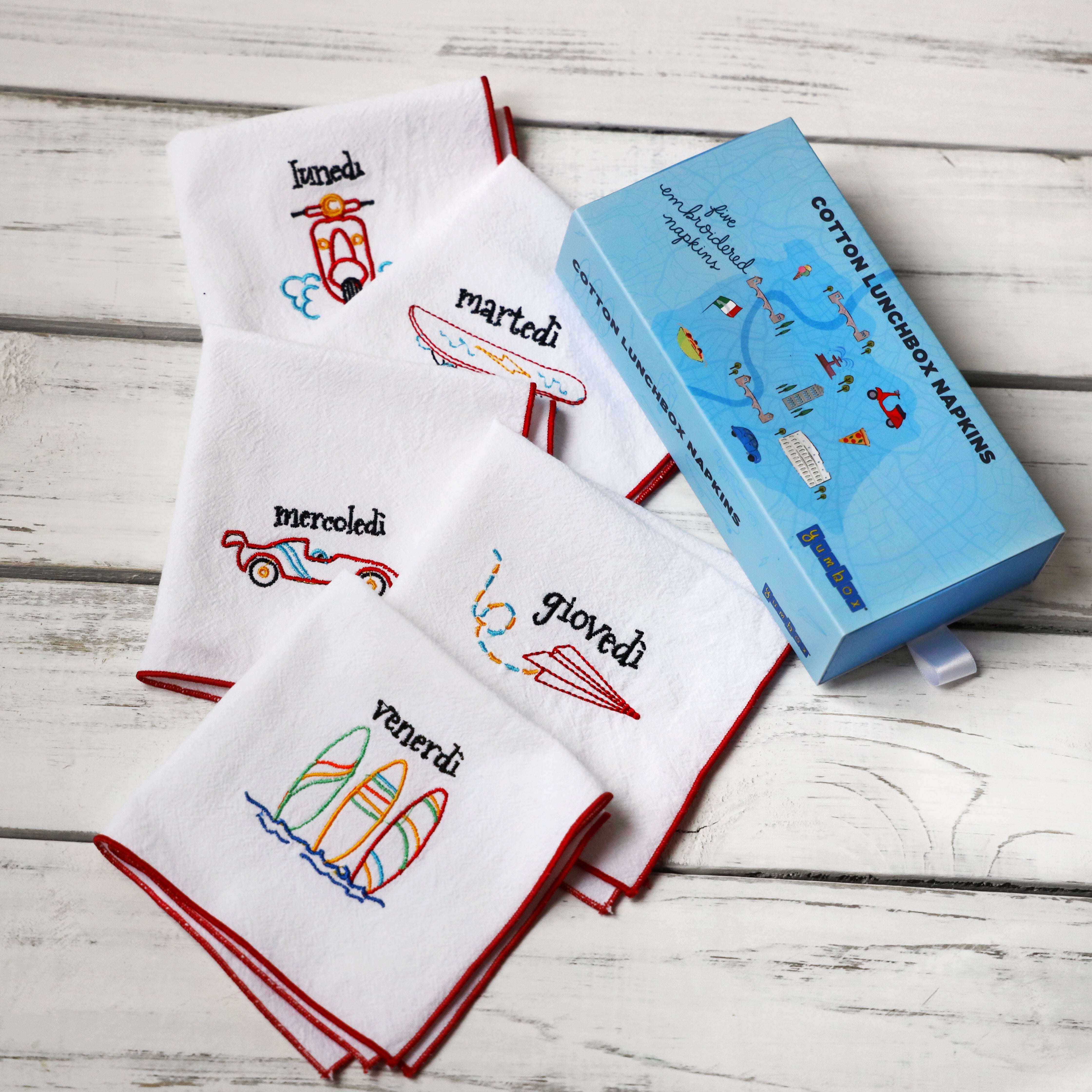 Yumbox ubrousky bavlněné italské dny 5 ks