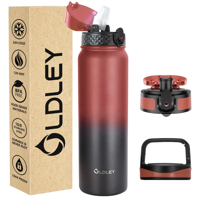 Oldley 32oz termoska červeno-černá gradient velká