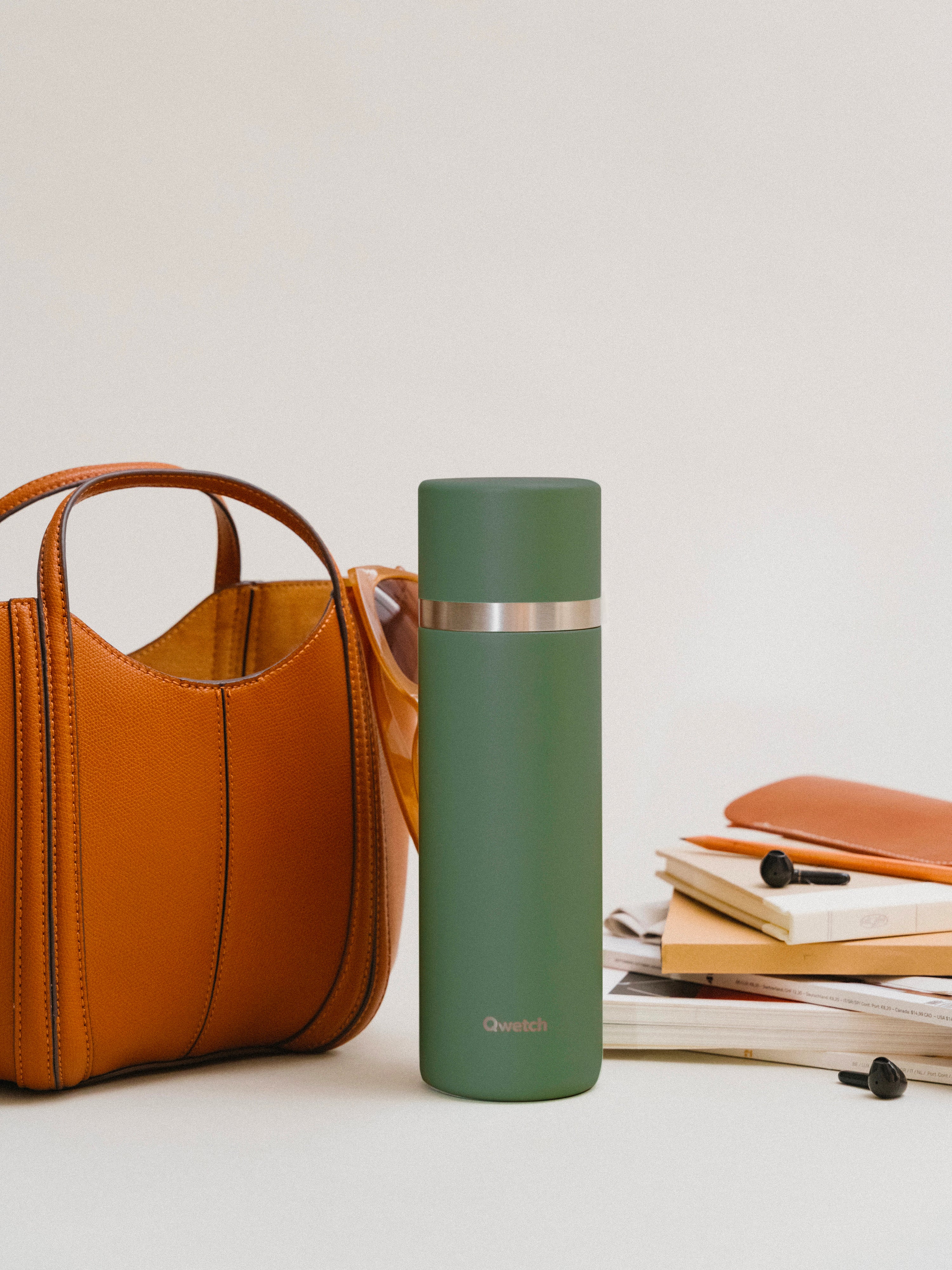 Qwetch Thermo termoska 750 ml khaki matná nerez