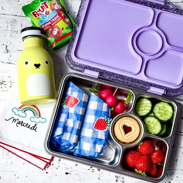 Yumbox Prêt svačinový box nerez fialový glitter
