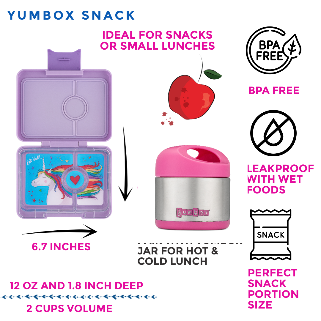 Yumbox Snack svačinový box Lavande Purple Unicorn 3 díly