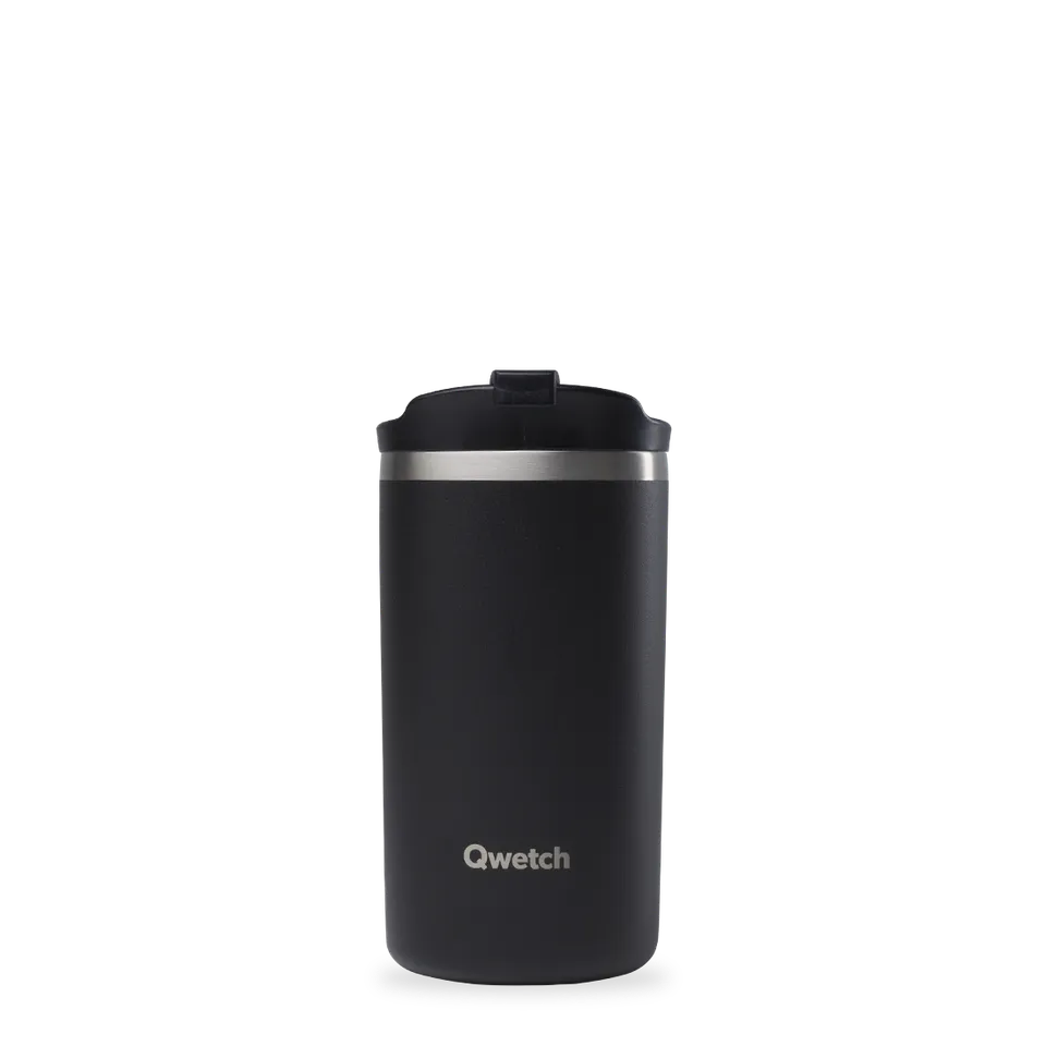 Qwetch Travel Mug termohrnek Matt Noir 350 ml nerez