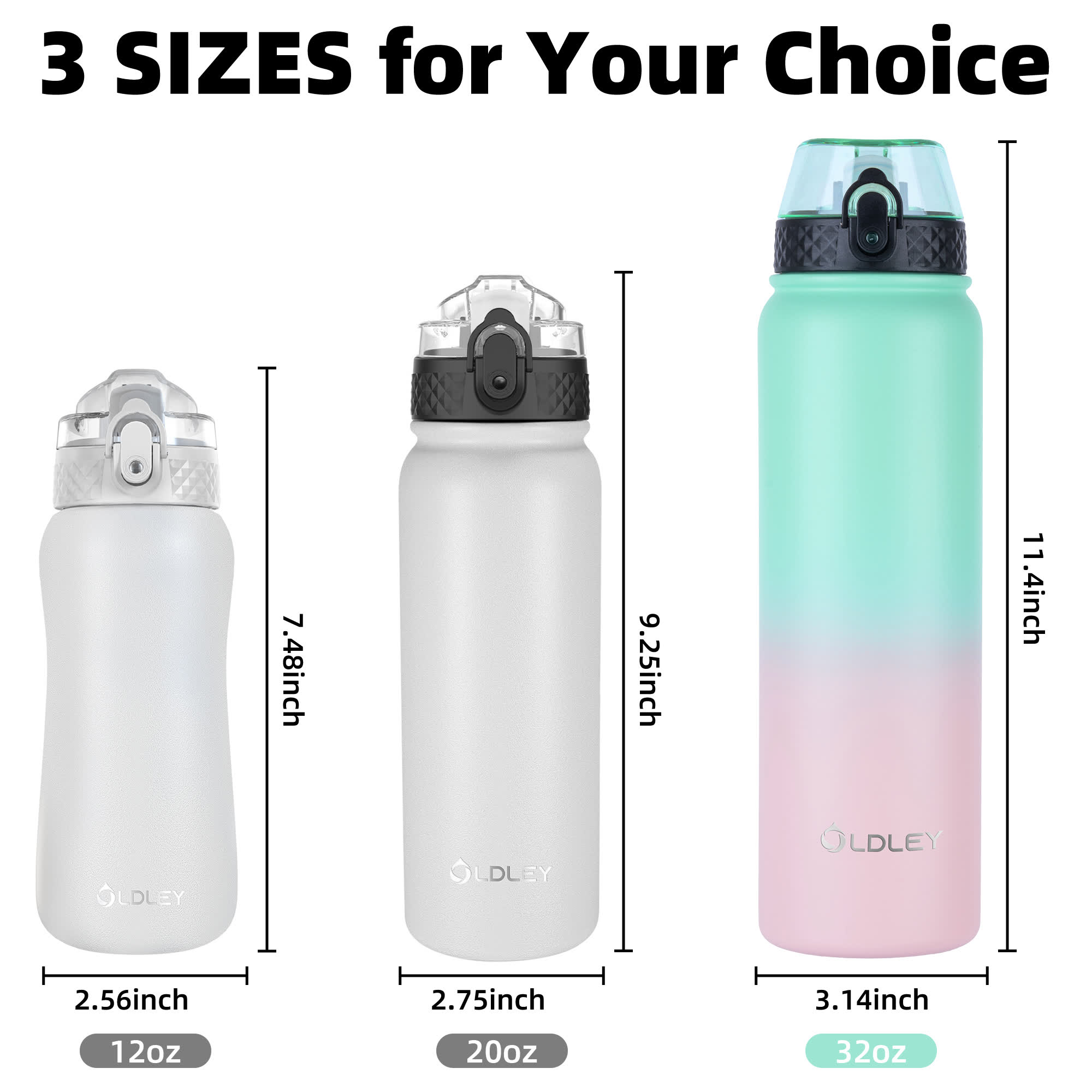 OLDLEY 32oz termoláhev Mint Green Pink 950ml nerez